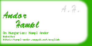 andor hampl business card